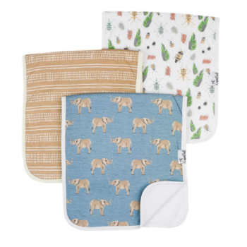 Copper Pearl Copper Pearl: Burp Cloth 3pk - Peanut