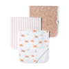 Copper Pearl Copper Pearl: Burp Cloth 3pk - Tide