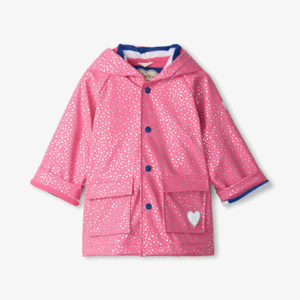 Hatley/Little Blue House Hatley: Glitter Hearts Raincoat-