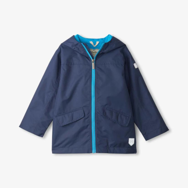 Hatley/Little Blue House Hatley: Navy Field Rain Coat-