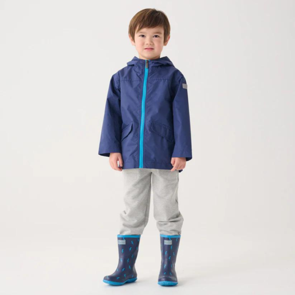 Hatley/Little Blue House Hatley: Navy Field Rain Coat-