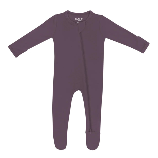 Kyte Clothing Kyte: Zipper Footie - Currant