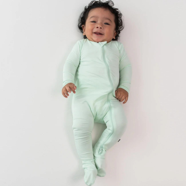 Kyte Clothing Kyte: Zipper Footie - Mint