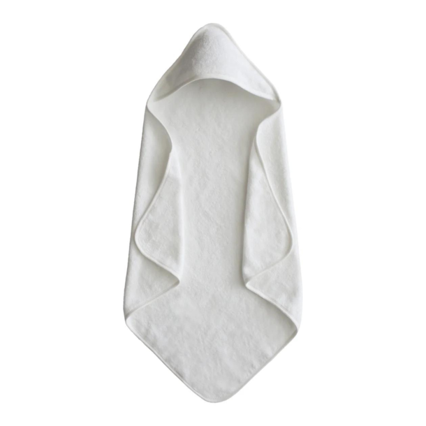 Mushie Mushie: Organic Cotton Baby Hooded Towel - Pearl