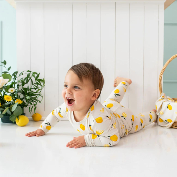 Kyte Clothing Kyte: Toddler Long-Sleeve PJ Set - Lemon