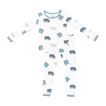 Kyte Clothing Kyte: Toddler Long-Sleeve PJ Set - Rhino