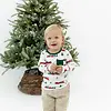 Kyte Clothing Kyte: Long Sleeve Toddler Crew Neck Tee - Holiday Train