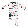Kyte Clothing Kyte: Zipper Footie - Holiday Train Kyte Clothing Kyte: Zipper Footie - Holiday Train