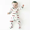 Kyte Clothing Kyte: Zipper Footie - Holiday Train Kyte Clothing Kyte: Zipper Footie - Holiday Train