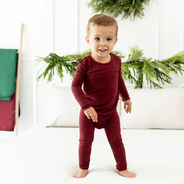 Kyte Clothing Kyte: Toddler PJ Set - Burgundy