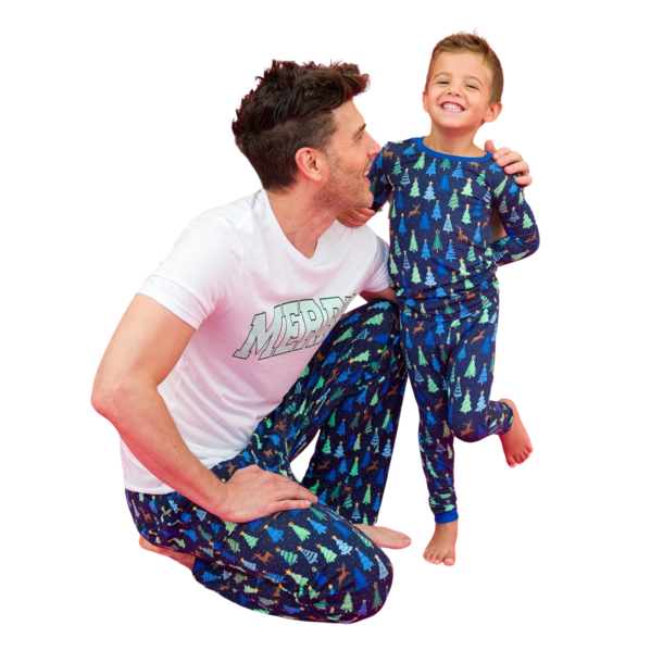 Rufflebutts Rufflebutts: Toddler PJ Merry Pines - Blue