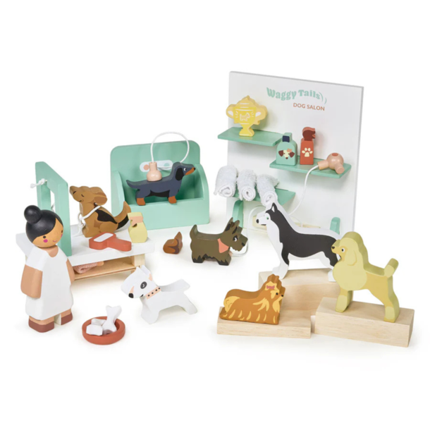Tender Leaf Toys Waggy Tails Dog Salon Nest, Bermuda