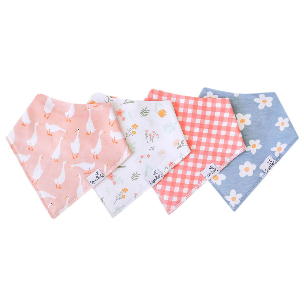 Copper Pearl Bandana Bib 4pk Goosie Nest, Bermuda