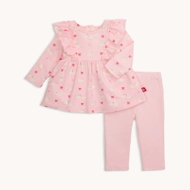 Magnificent Baby Magnetic Me: Dress + Legging Set - Swan Of A Kind