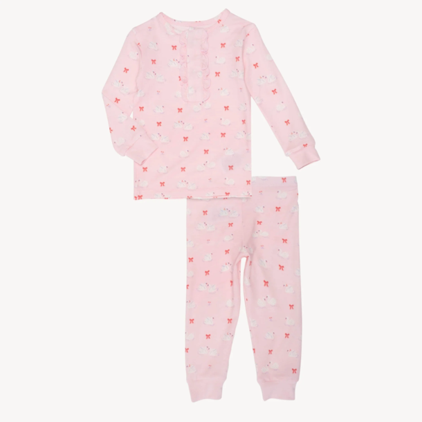 Magnificent Baby Magnetic Me: Long Slv. PJ Set - Swan Of A Kind