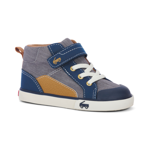 See Kai Run SKR: Dayton Hightop - Grey/Denim -
