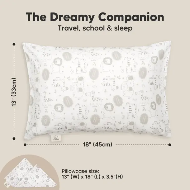 KeaBabies Keababies: Toddler Pillow w/pillowcase (13x18")