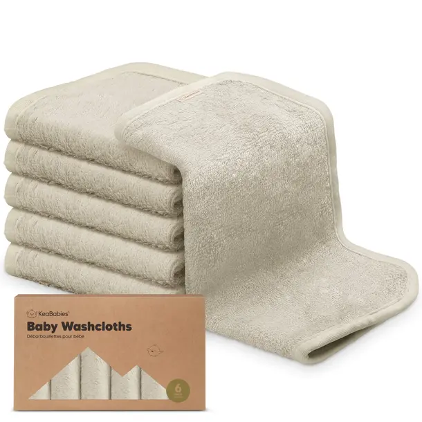 KeaBabies Keababies: Bamboo Washcloths 6pk