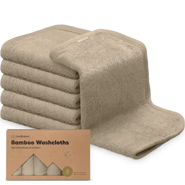 KeaBabies Keababies: Bamboo Washcloths 6pk
