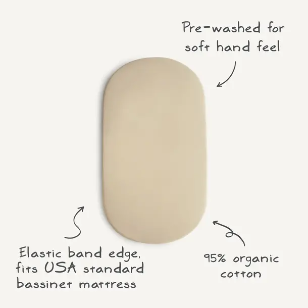 Mushie Mushie: Stretchy Bassinet Sheet -