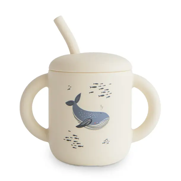 Mushie Mushie: Silicone Training Straw Cup -