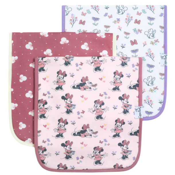 Copper Pearl Copper Pearl: Burp Cloth 3pk - Minnie Mouse