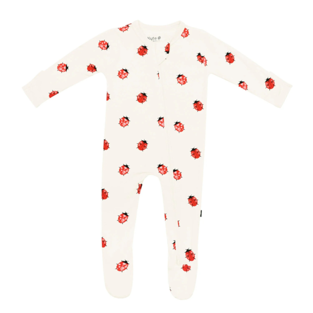 Kyte Clothing Kyte: Zipper Footie - Love Bug