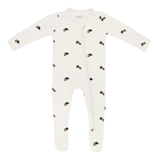 Kyte Clothing Kyte: Zipper Footie - Bee Mine