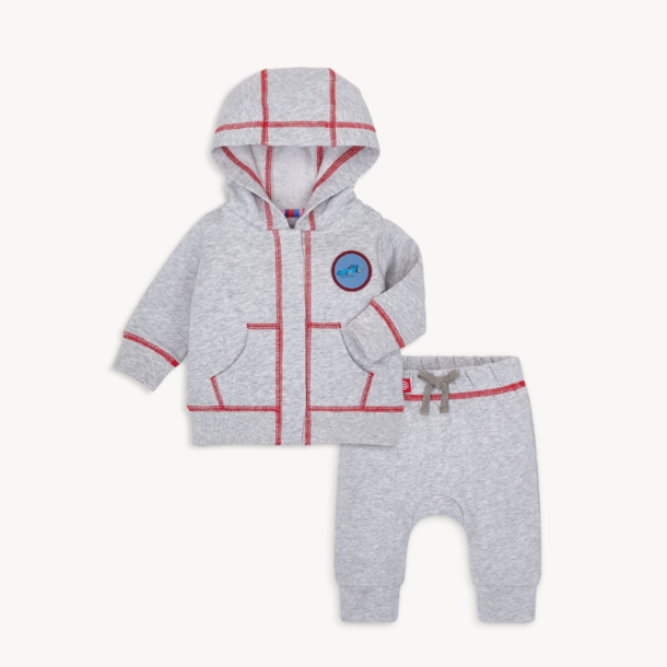 Magnificent Baby Magnetic Me: Hoodie w/ Pants- Heather Grey