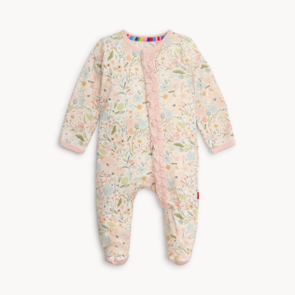 Magnificent Baby Magnetic Me: Magnetic Footie - Charlotte Ruffle (Modal)