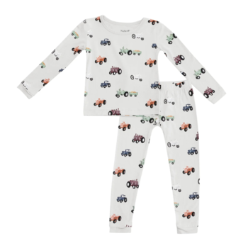 Kyte Clothing Kyte: Toddler Long-Sleeve PJ Set - Tractor