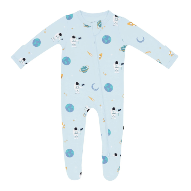 Kyte Clothing Kyte: Zipper Footie - Ice Space