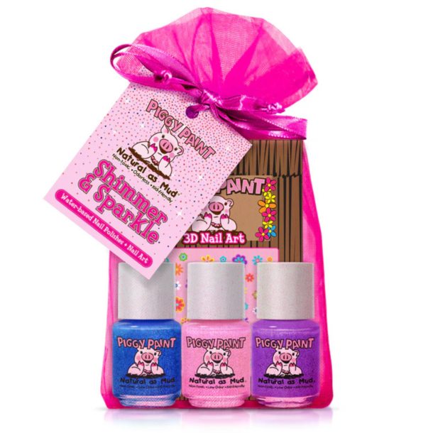 Piggy Paint Piggy Paint Nail Polish: Gift Set - Shimmer & Sparkle