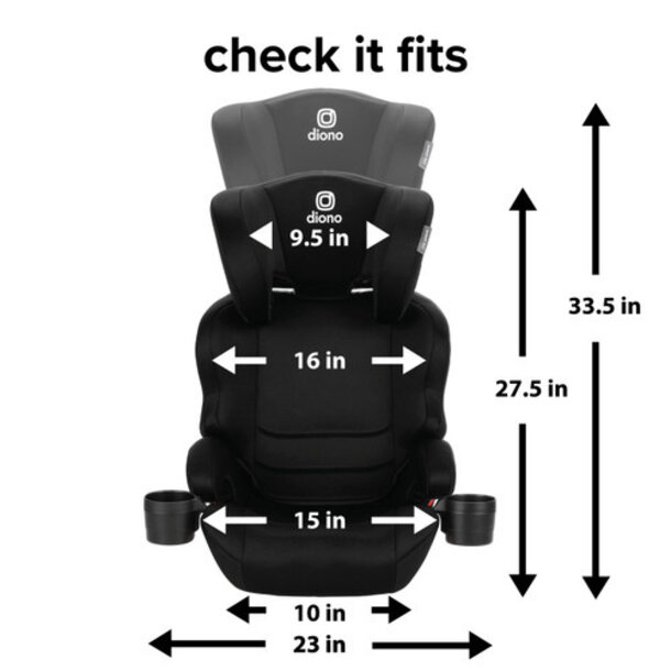 Diono Diono: Everett NXT High-Back Booster - Black