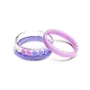 Lilies & Roses Bangle Set of 3: Hearts, Lilac, Shade