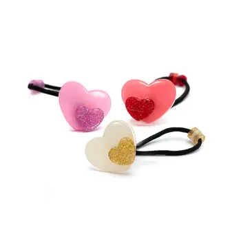 Lilies & Roses Hearts Double Red, Pink, Pearl Ponytail