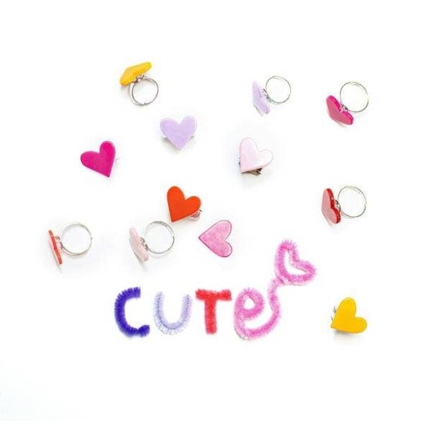 Lilies & Roses Valentine Hearts Ring
