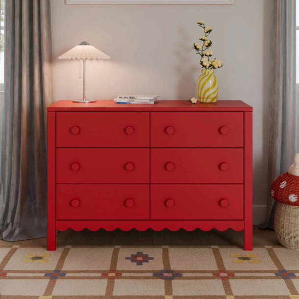 Million Dollar Baby MDB: Sammy Scallop 6 Drawer Dresser -