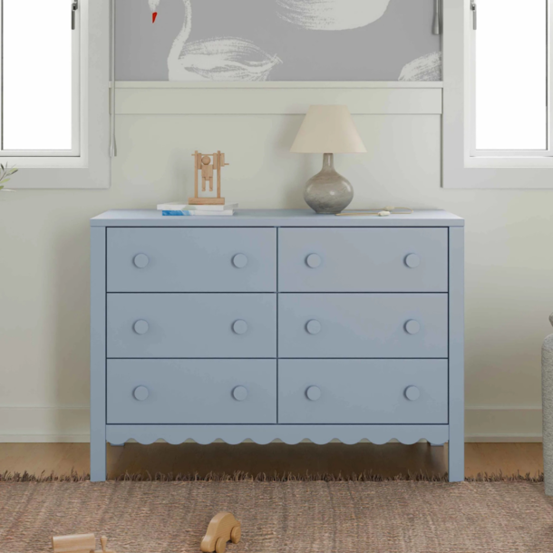 Million Dollar Baby MDB: Sammy Scallop 6 Drawer Dresser -