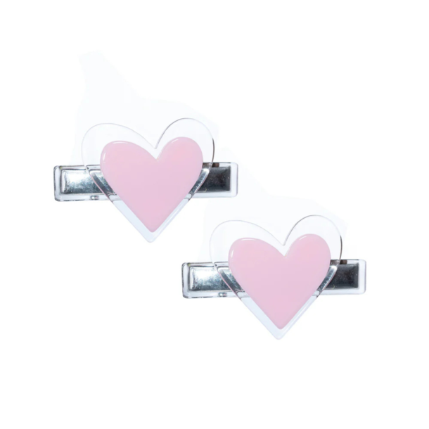Lilies & Roses Alligator Clips: Agatha Hearts - Pink
