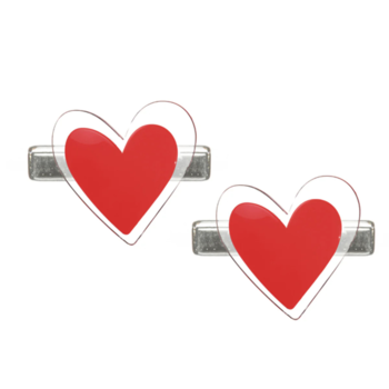 Lilies & Roses Alligator Clips: Agatha Hearts - Purple