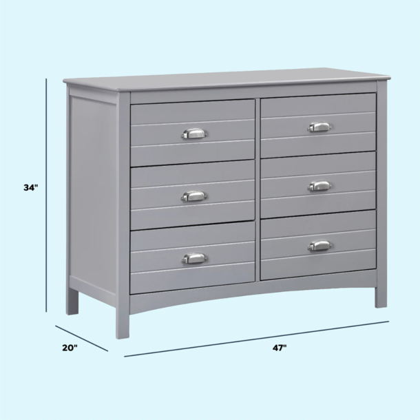 Million Dollar Baby MDB: Nolan 6 Drawer Double Dresser -