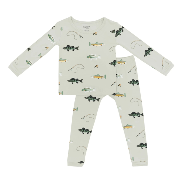 Kyte Clothing Kyte: Toddler Long-Sleeve PJ Set - Fishing