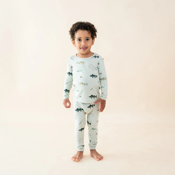 Kyte Clothing Kyte: Toddler Long-Sleeve PJ Set - Fishing