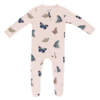 Kyte Clothing Kyte: Zipper Footie - Blush Butterfly