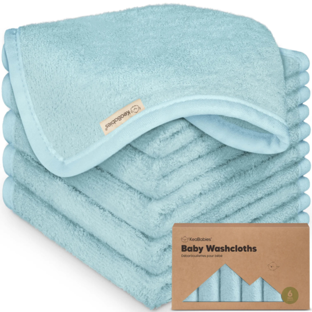 KeaBabies Keababies: Bamboo Washcloths 6pk