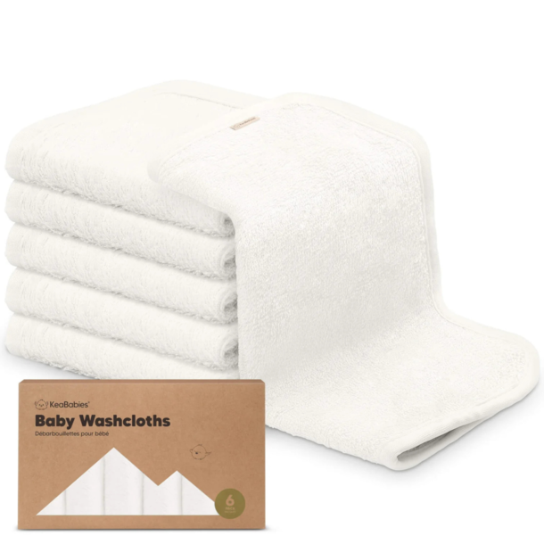 KeaBabies Keababies: Bamboo Washcloths 6pk