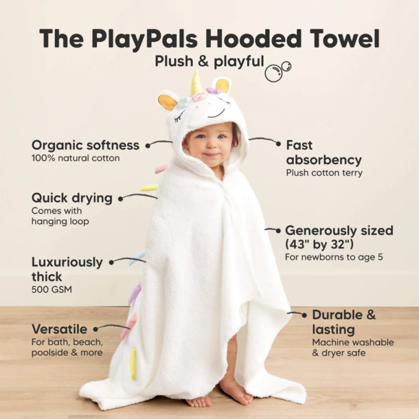 KeaBabies Keababies PlayPals Hooded Towel -