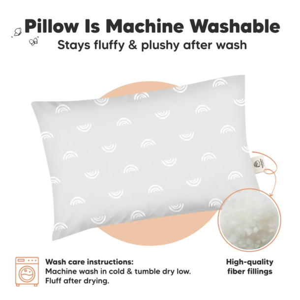KeaBabies KeaBabies: Toddler Pillow - Gray Rainbow