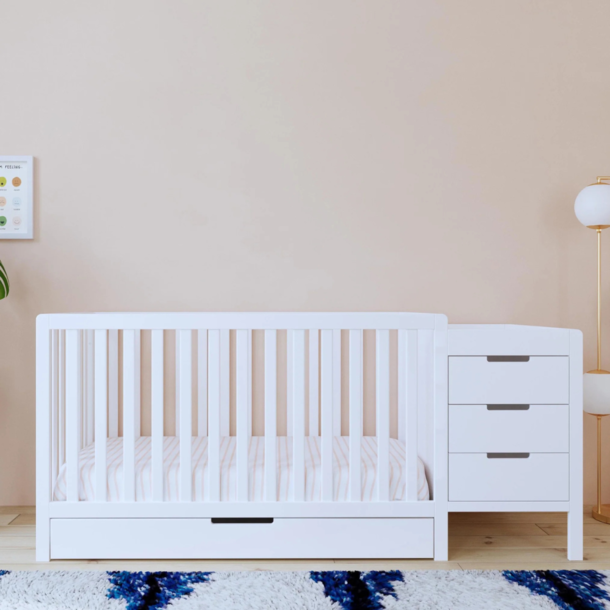 Million Dollar Baby MDB: Colby 4-in-1 Low-profile Convertible Crib & Changer Combo -